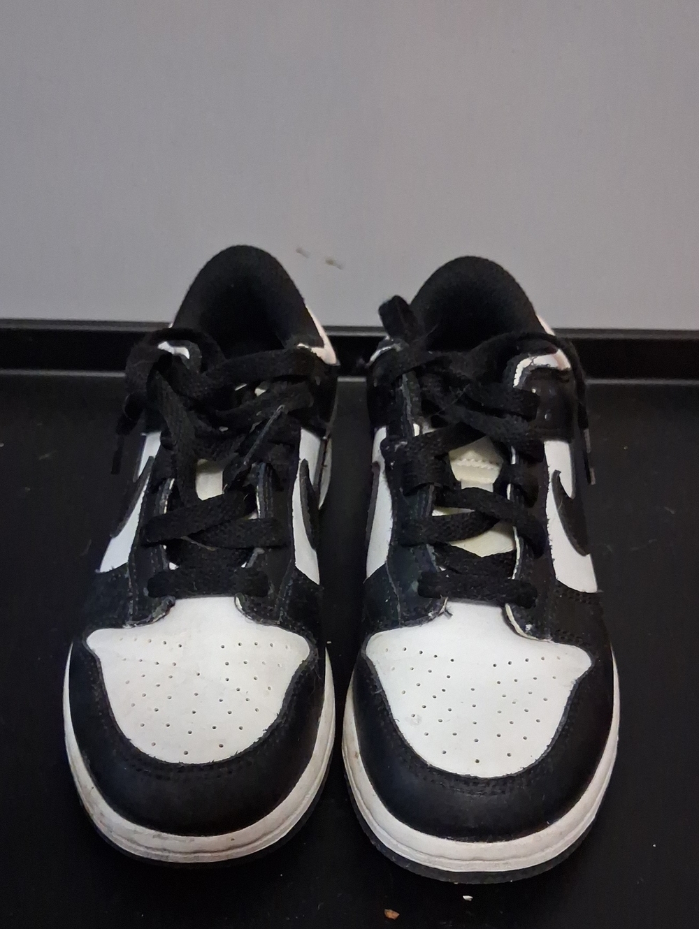 Nike Kids Black and White Low-Top Sneakers